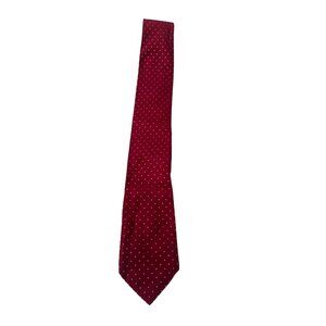 Donald J. Trump Signature Collection Red Polka Dot Tie Silk Mens Formalwear Clas
